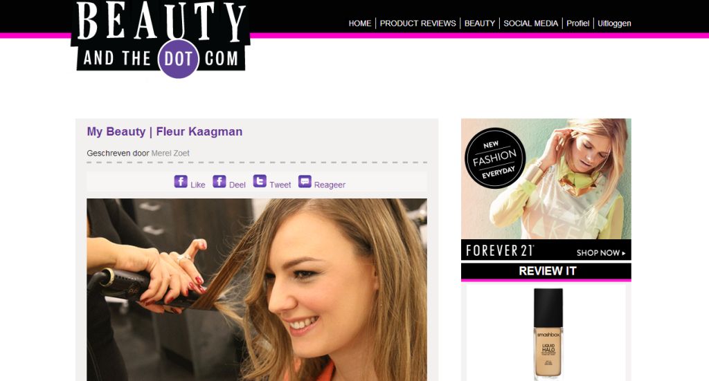 Ik sta in de Mybeauty van Beautyandthe.com!