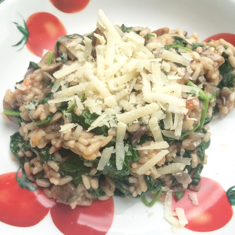 Recept: risotto met champignons & spinazie